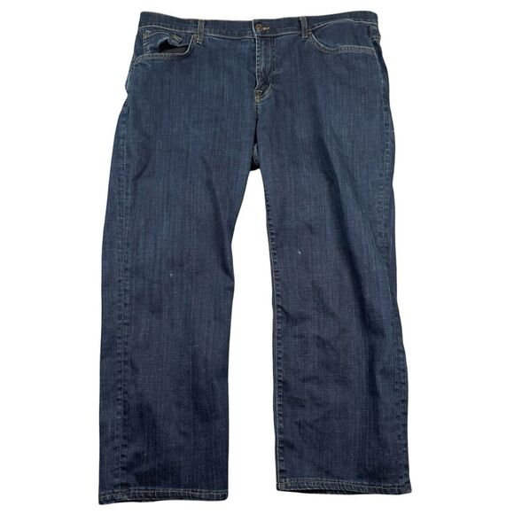 7 For All Mankind Mens Austyn Jeans Size 40x27.5 Dark‎ Wash Straight Leg - Picture 1 of 9